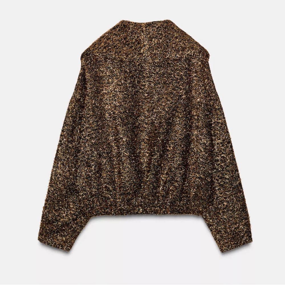 NWT ZARA TREND 2025 COLLECTION METALLIC THREAD BOMBER JACKET S 
🚨FIRM PRICE - Picture 13 of 16